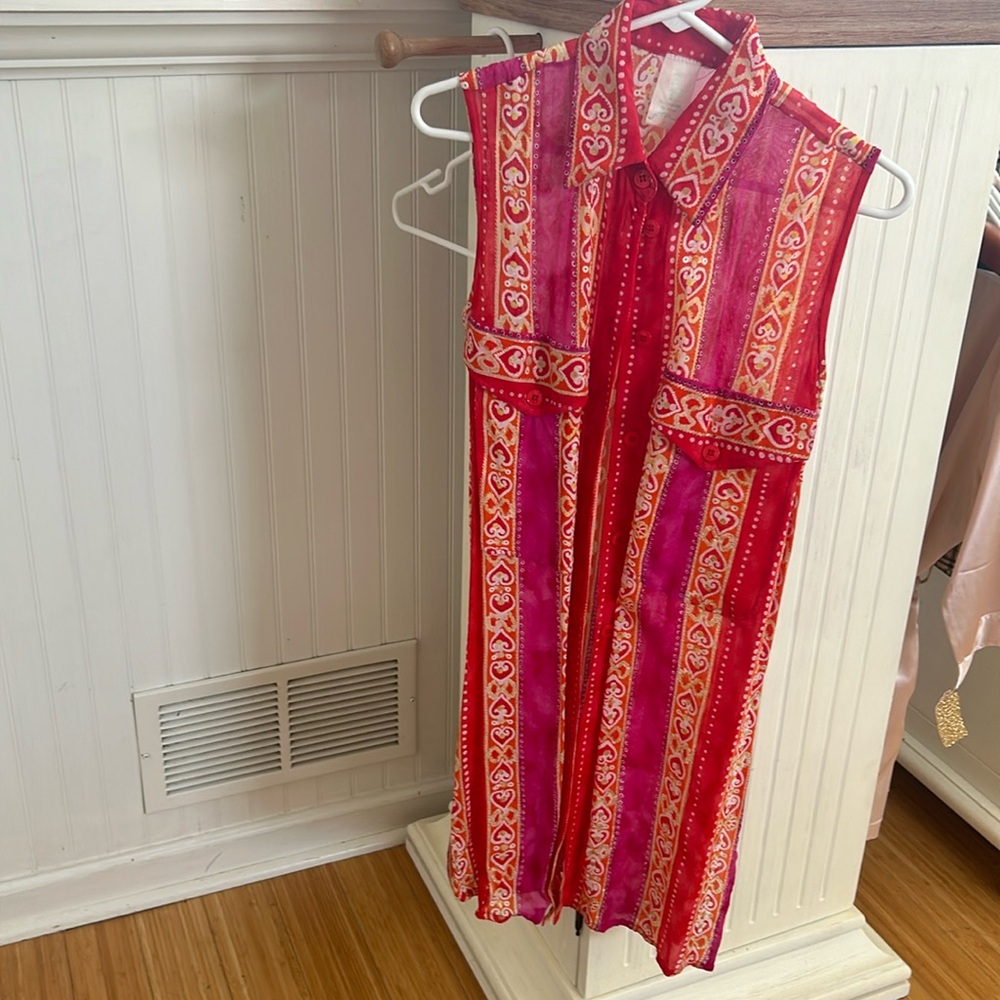 Gottex long (35 inches)blouse or bathing suit cover dress